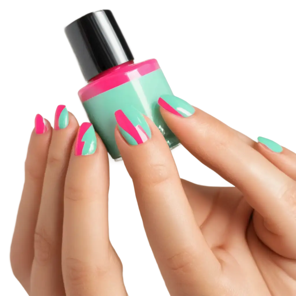 Beautiful-Hand-Holding-Paint-Bottle-with-Pretty-Nails-PNG-Image