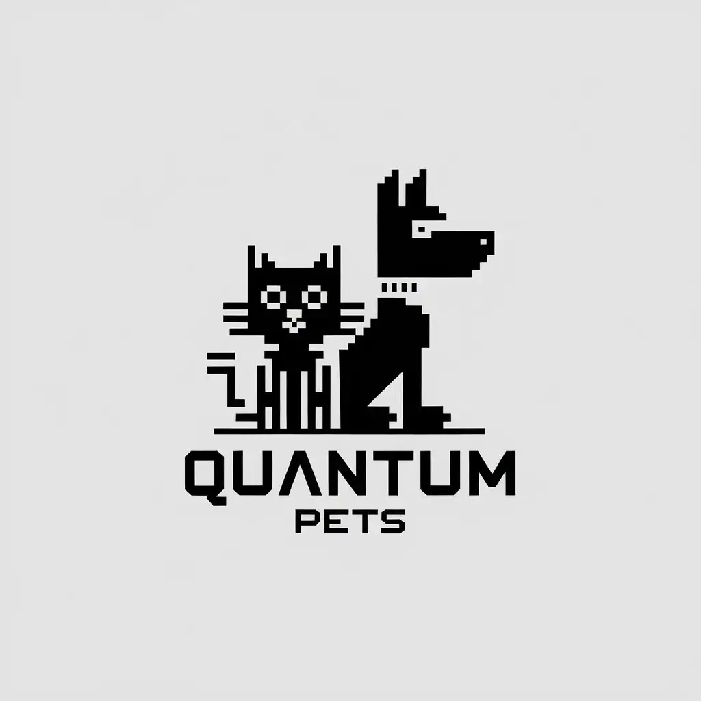 LOGO Design for Quantum Pets Futuristic Animal Theme for Pet Industry