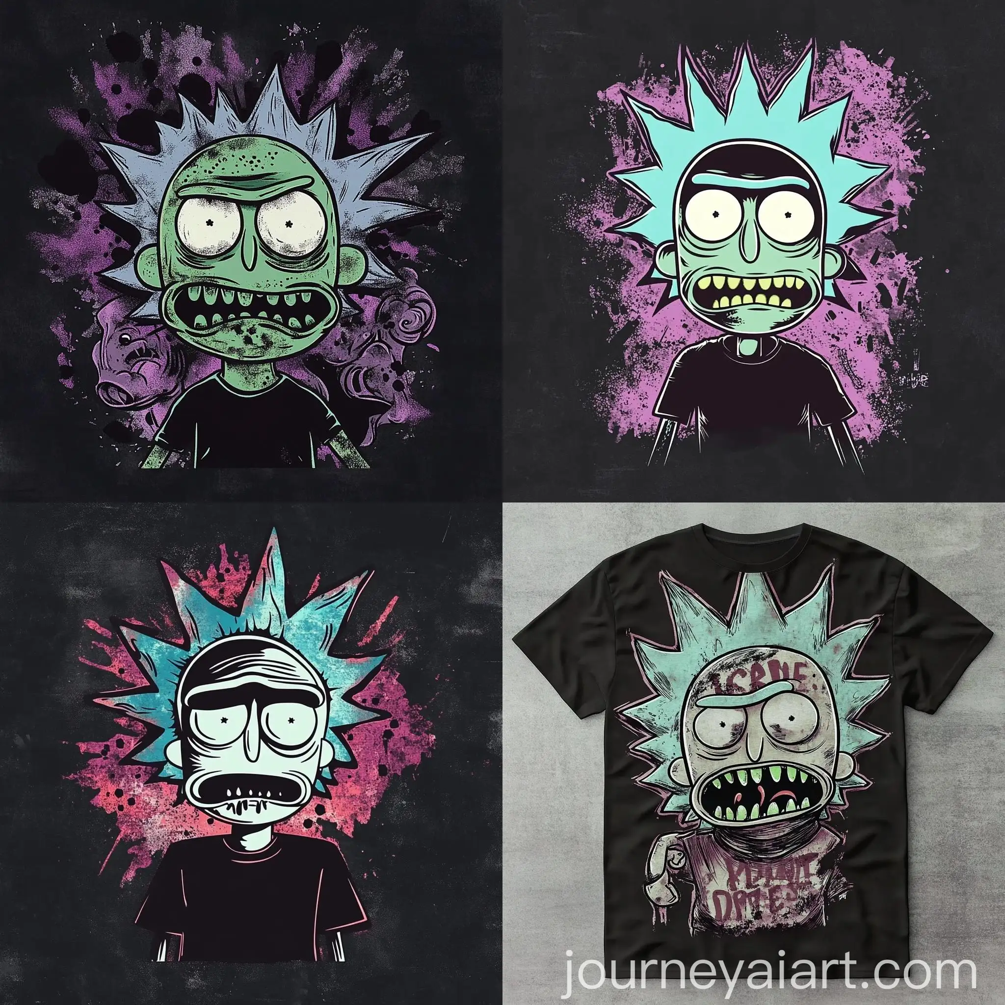 Rick-and-Morty-TShirt-Design-Inspired-by-Abstract-Cosmic-Art