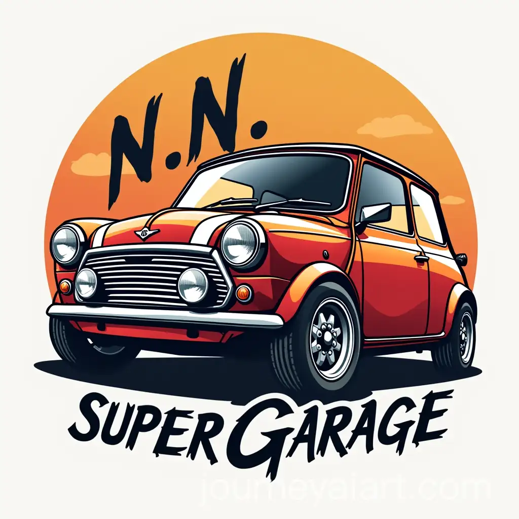 Super-Garage-Logo-Featuring-Classic-Mini-Cooper