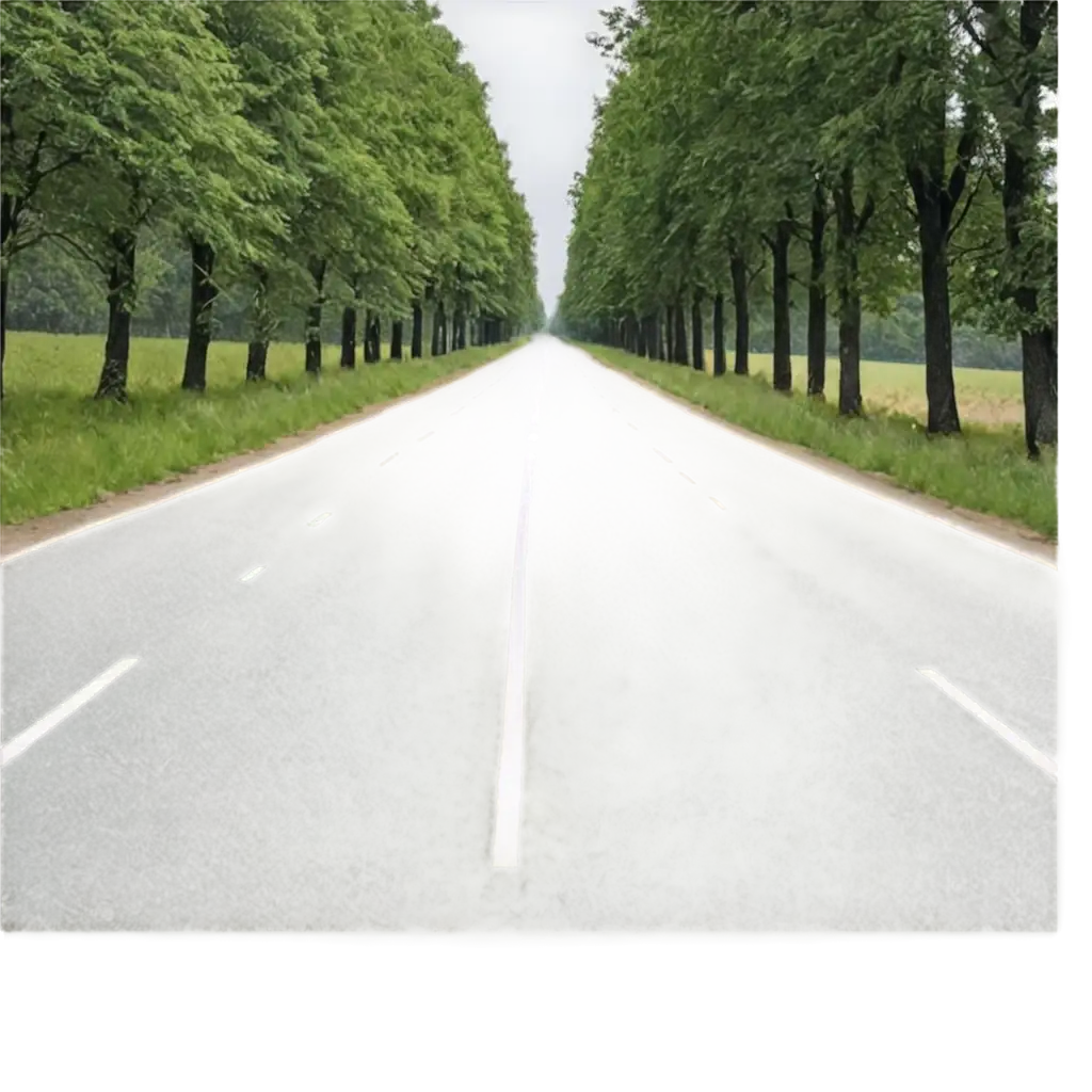 Endless-Journey-An-Infinite-Straight-Road-PNG-Image-Surrounded-by-Lush-Trees