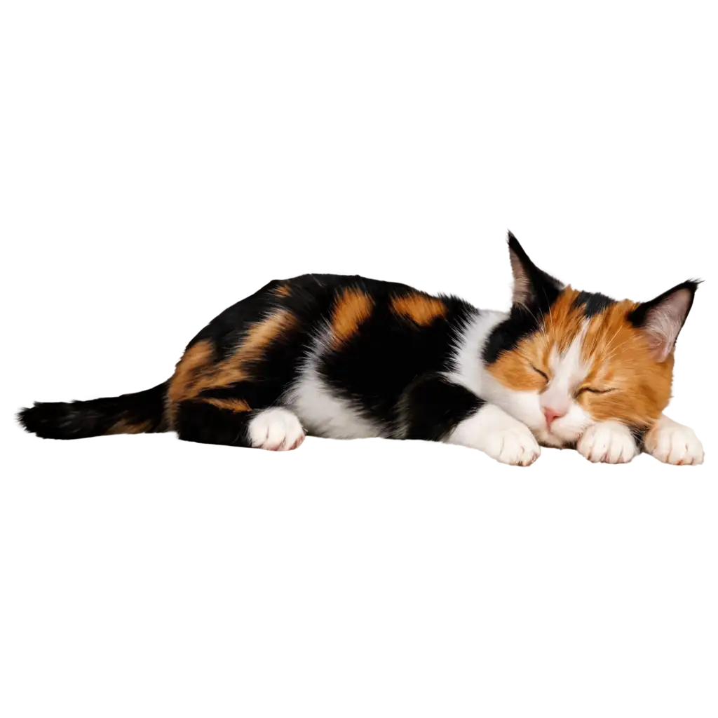 cat calico sleep