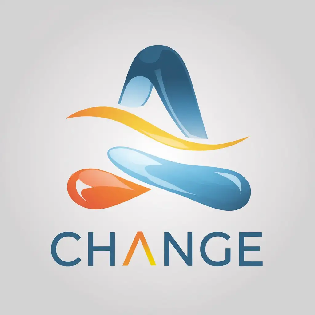 LOGO Design for CHNGE Modern Vector Logo with Orange and Yellow Symbolism for the Medical Dental Industry