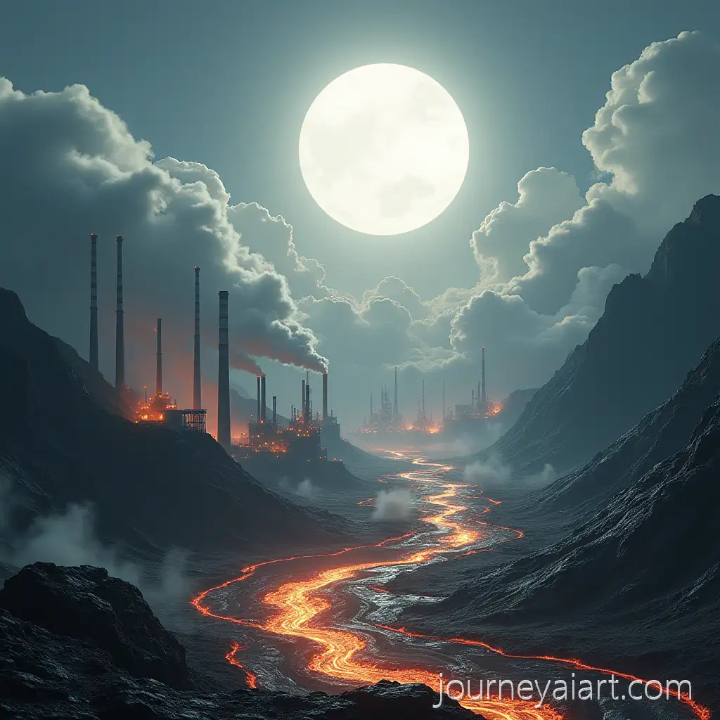 Futuristic-Industrial-Wasteland-withDystopian-industrial-landscape-Black-Sun-and-Molten-Rivers