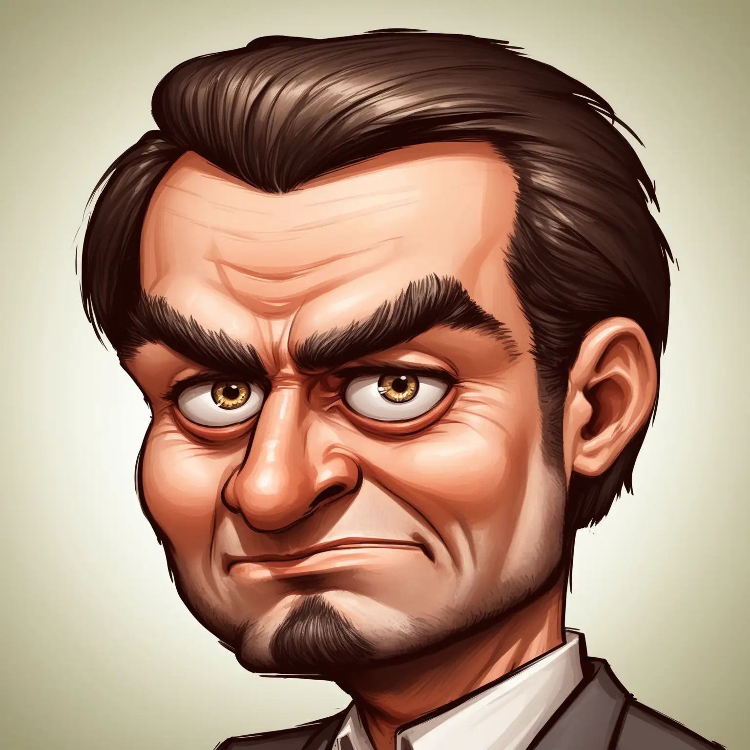 Jealous Man Caricature Headshot