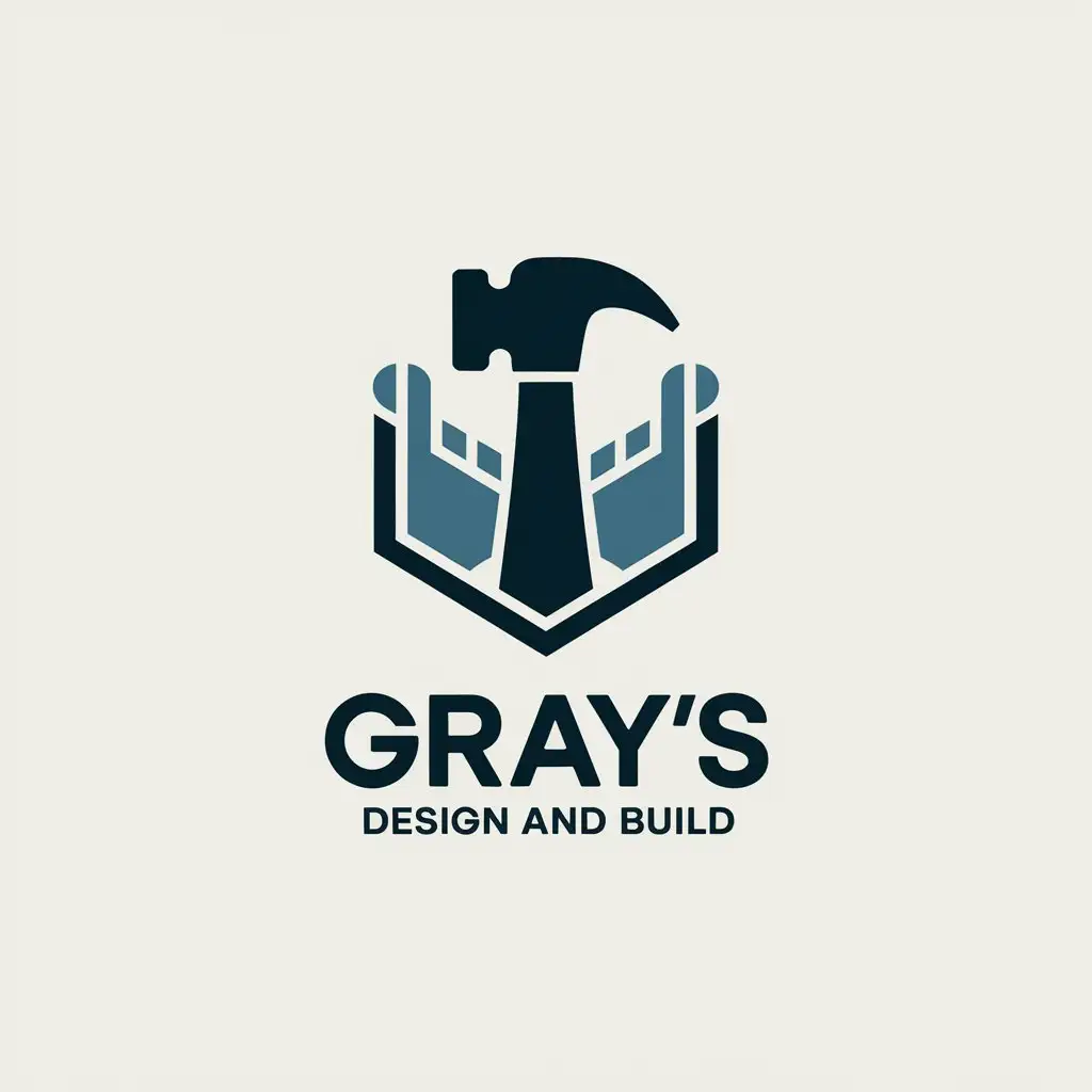 LOGO Design for Grays Design and Build Modern Clear Background with Construction Development Symbolism