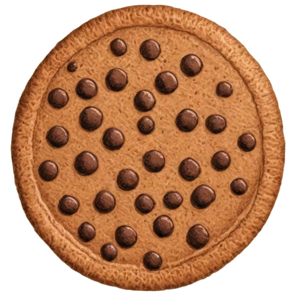 HandDrawn-Light-Brown-Cookie-with-Dark-Brown-Chocolate-Chips-PNG-Illustration