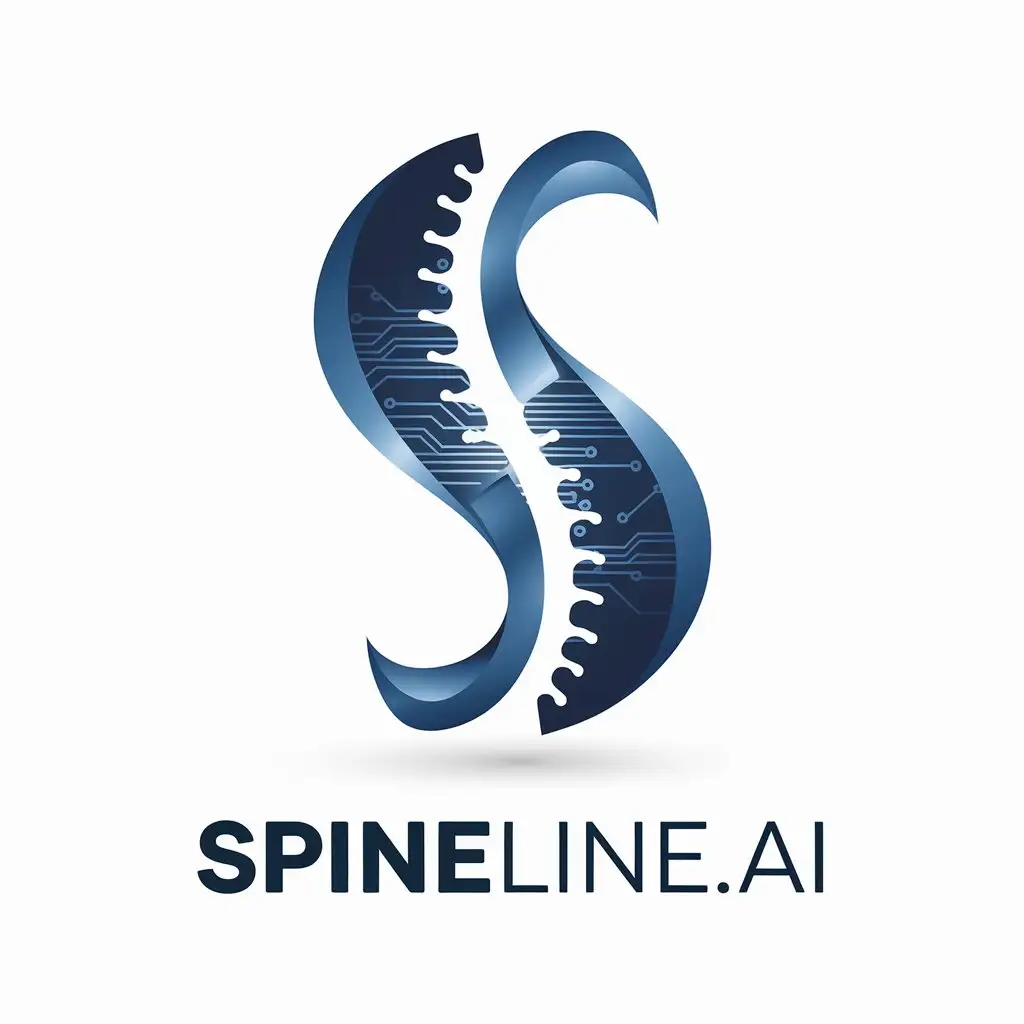 LOGO Design For SpineLineai Modern Sleek Emblem for Chiropractic AI Innovations