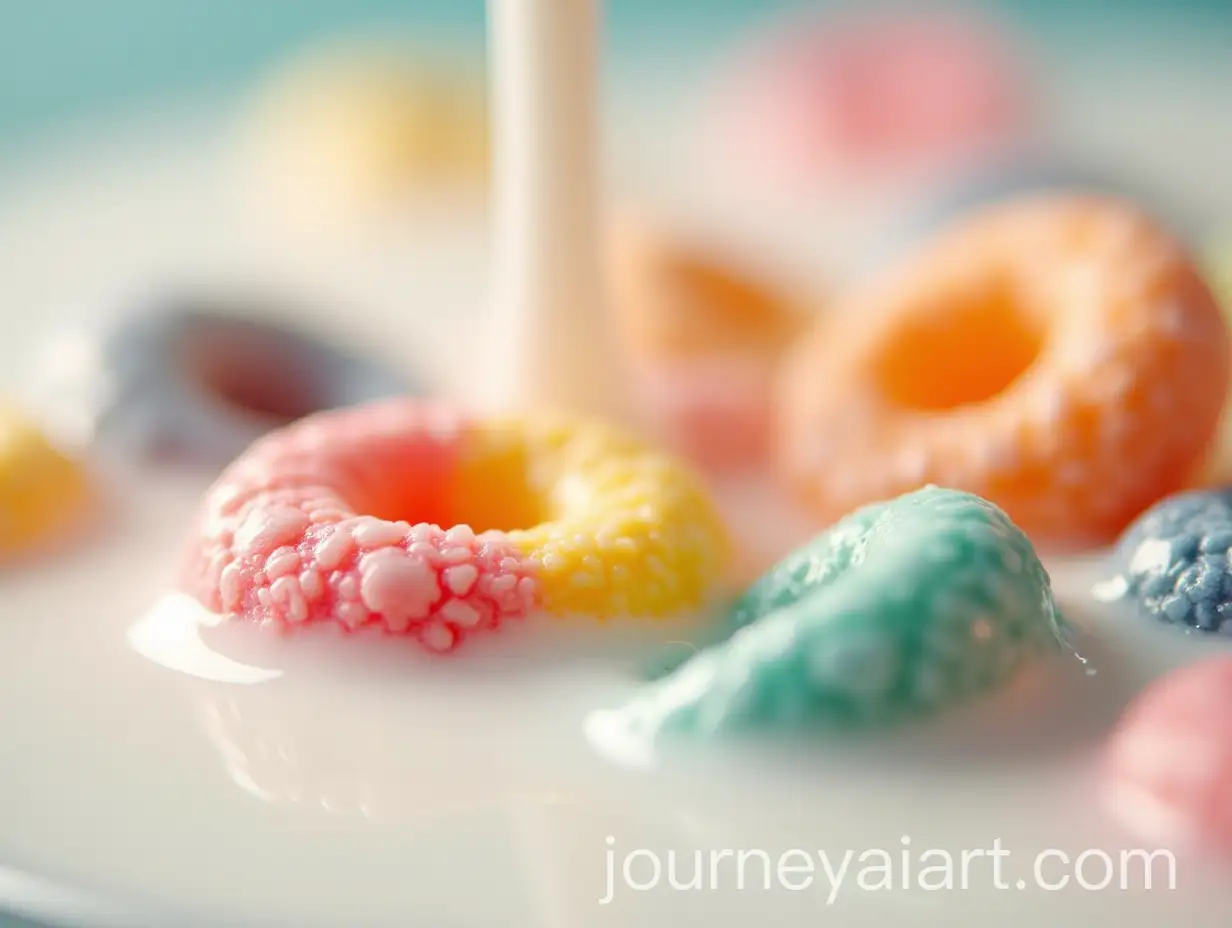 Closeup-of-Colorful-Cereal-Floating-in-Milk-with-Sparkling-Droplets