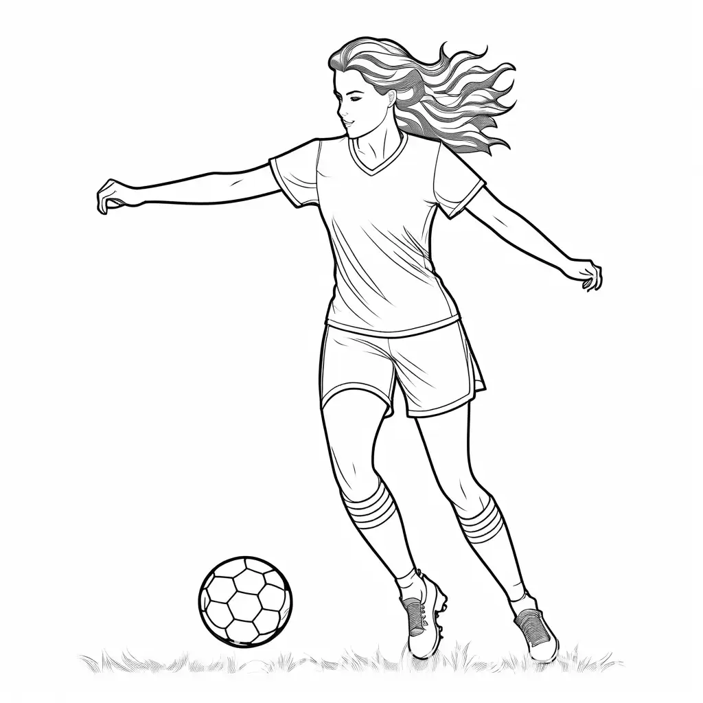 Young-Woman-Playing-Womens-Football-Coloring-Page