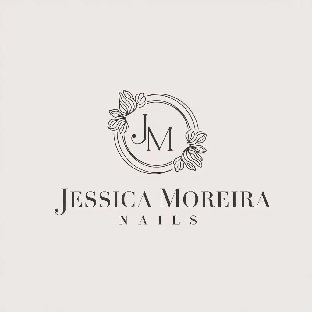 LOGO Design for Jessica Moreira Nails Elegant JM Monogram with Beauty Spa Theme