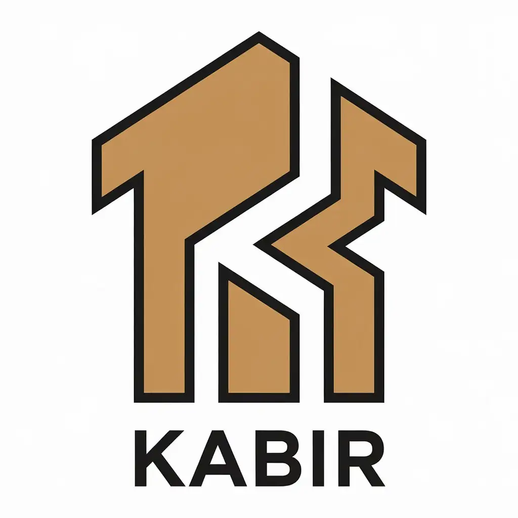 a vector logo design,with the text "kabir", main symbol:housing,Moderate,clear background