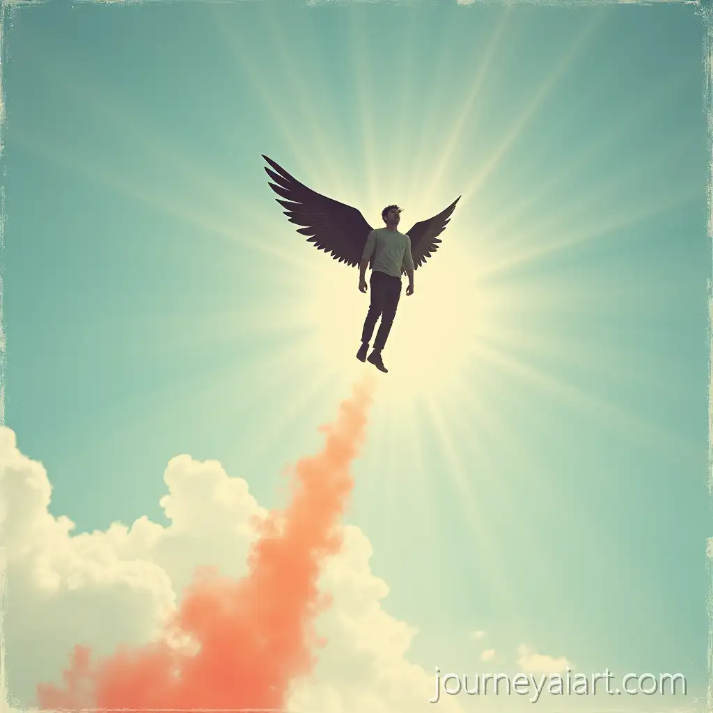 Man-with-Wings-Soaring-Through-SkyMan-with-wings-poster-with-Energy-Trail-in-Retro-Cinematic-Style