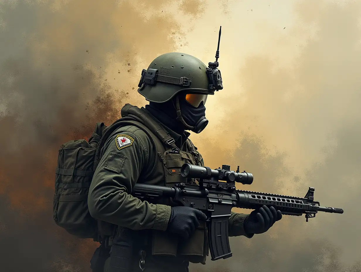 abstract military background