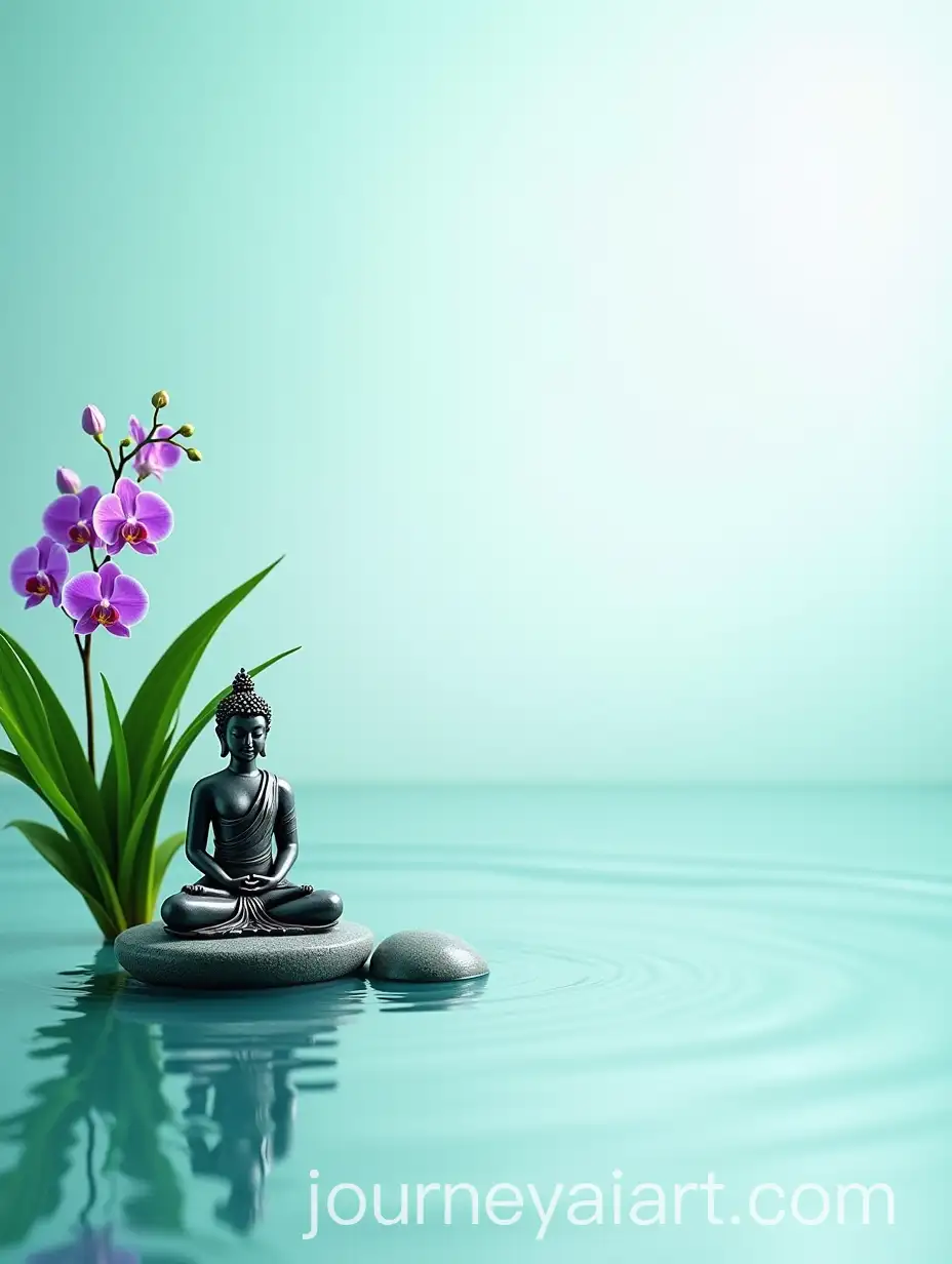 Tranquil-Spa-Atmosphere-with-Buddha-Figure-and-Orchid-Flower