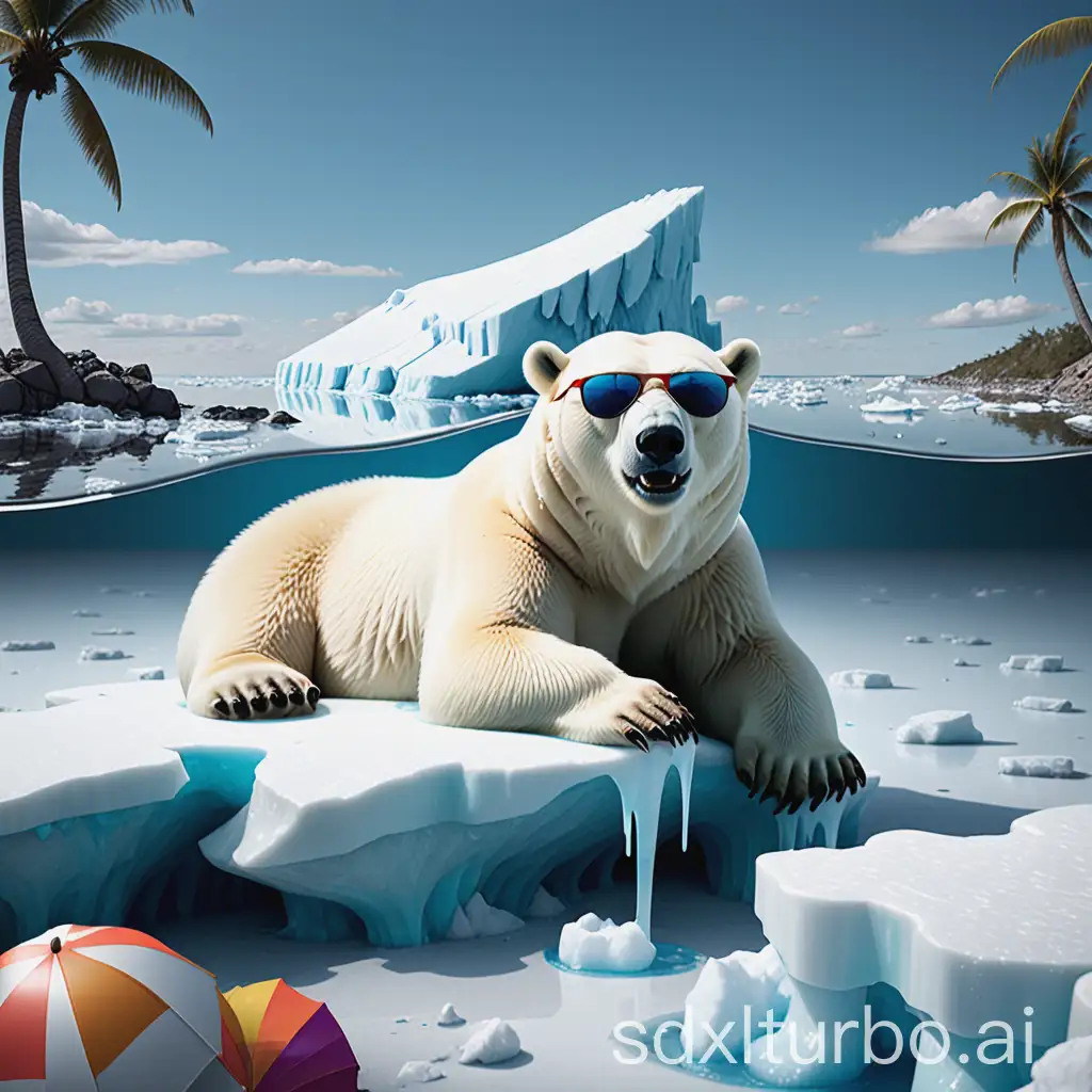 Humorous-Climate-Change-Meme-Polar-Bear-vs-Tropical-Beach-Vacation