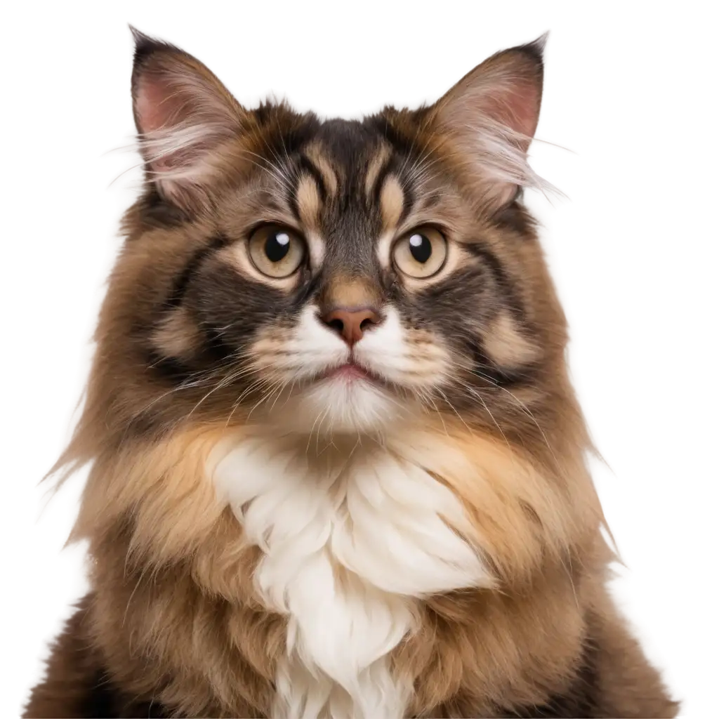 A main coon cat in the colours of a St. Bernard