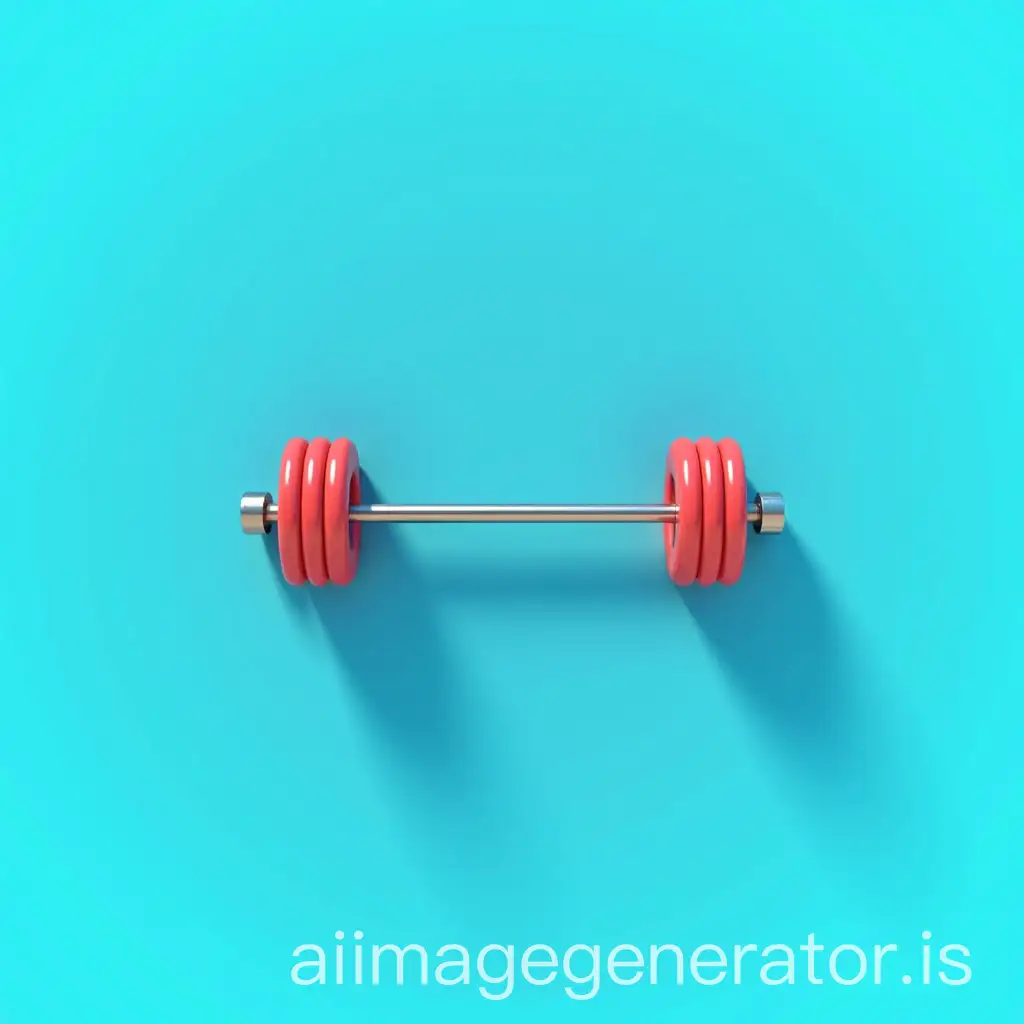 generate a fitness accessory with a blue background in an animated style