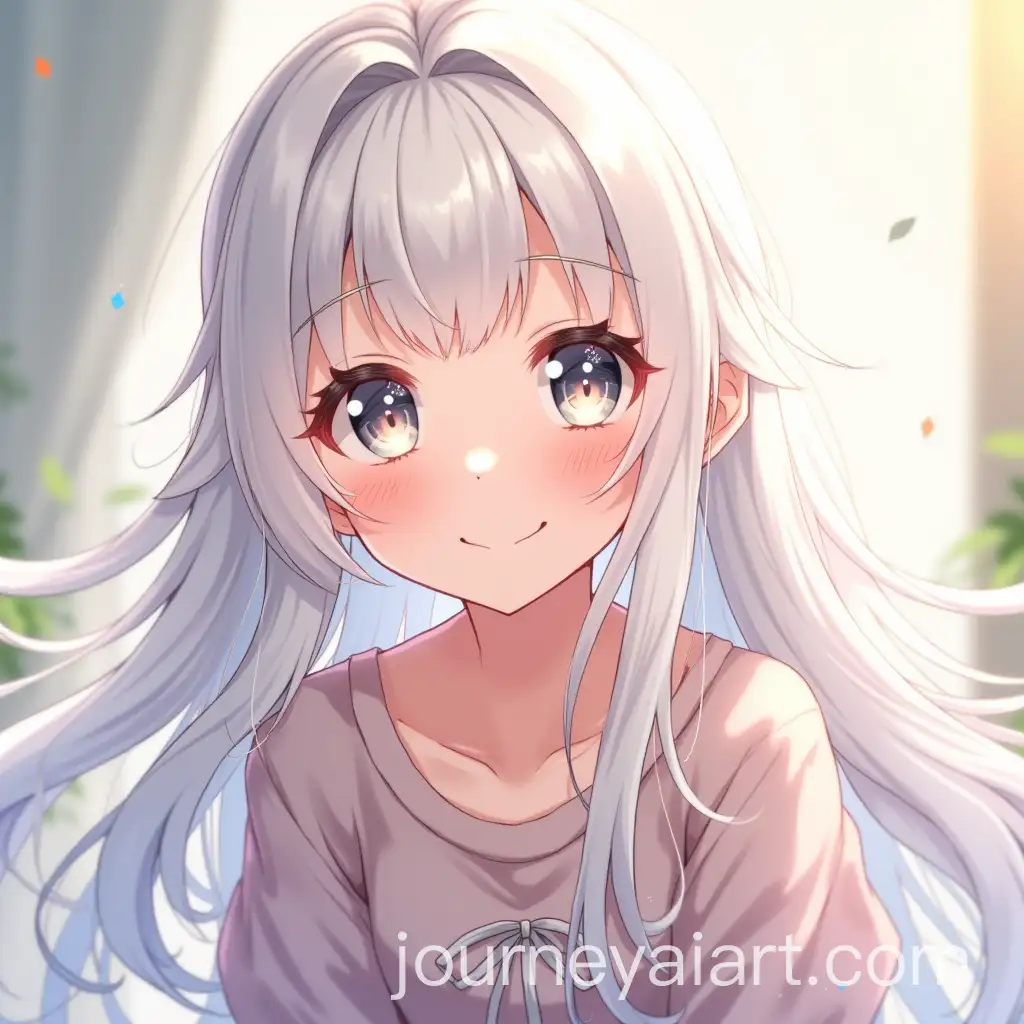 Smiling-17YearOld-Girl-with-Long-White-Hair-in-Soft-Lighting