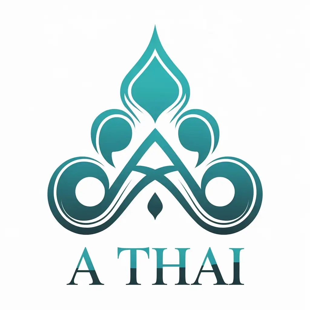 LOGO Design for A Thai Turquoise Vector Logo with Symbolism of Wisdom and Clarity