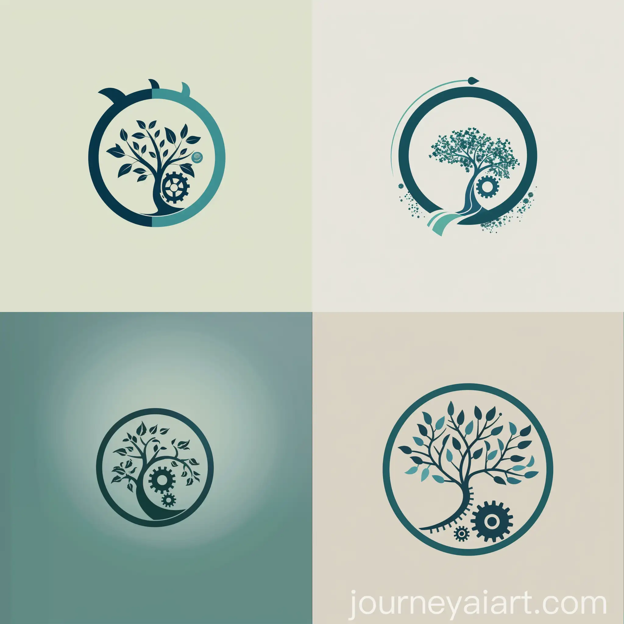 Technological-Education-Logo-Design-with-Gear-and-Open-Book