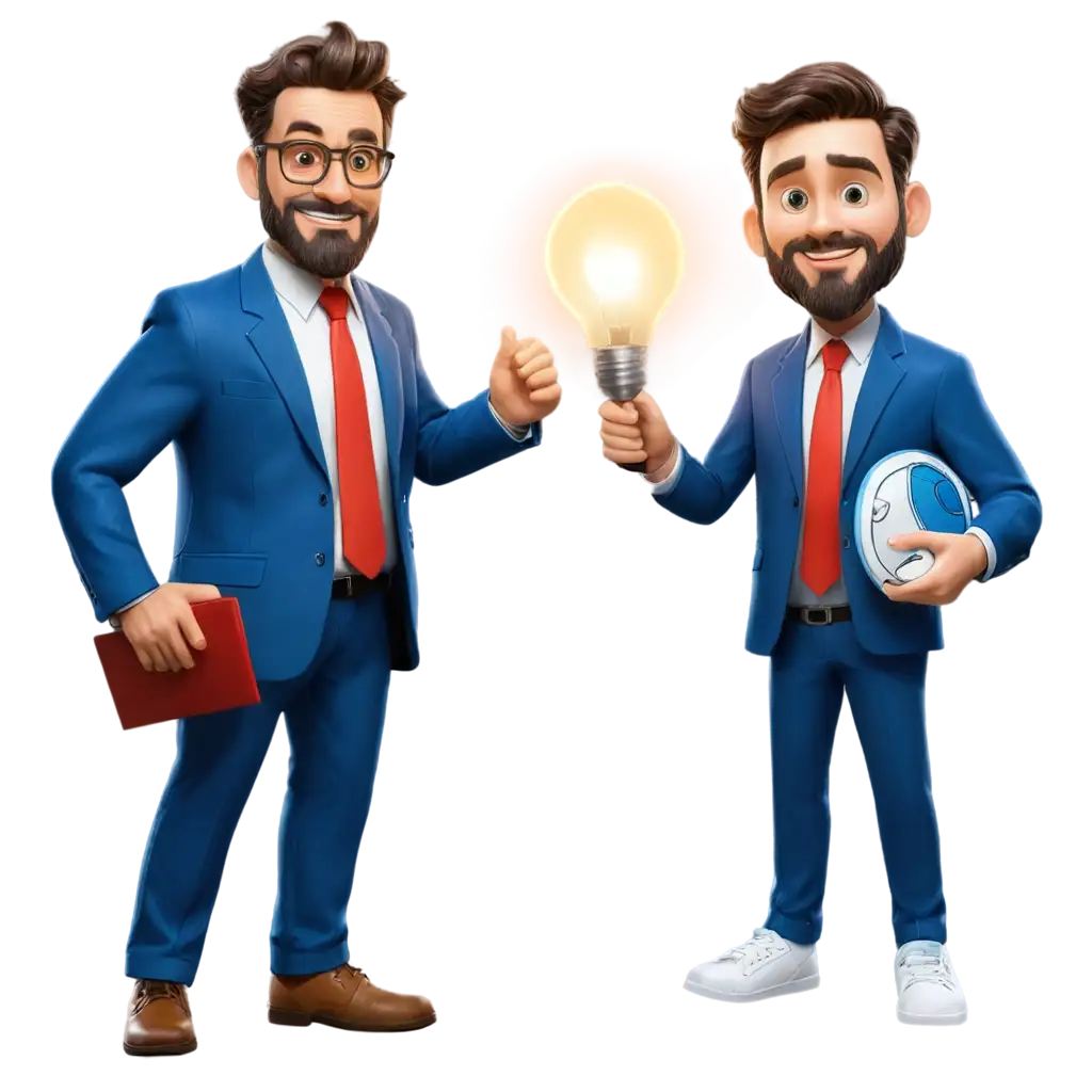 PNG-Image-of-a-Professor-Holding-a-Marvel-CartoonStyle-Lamp