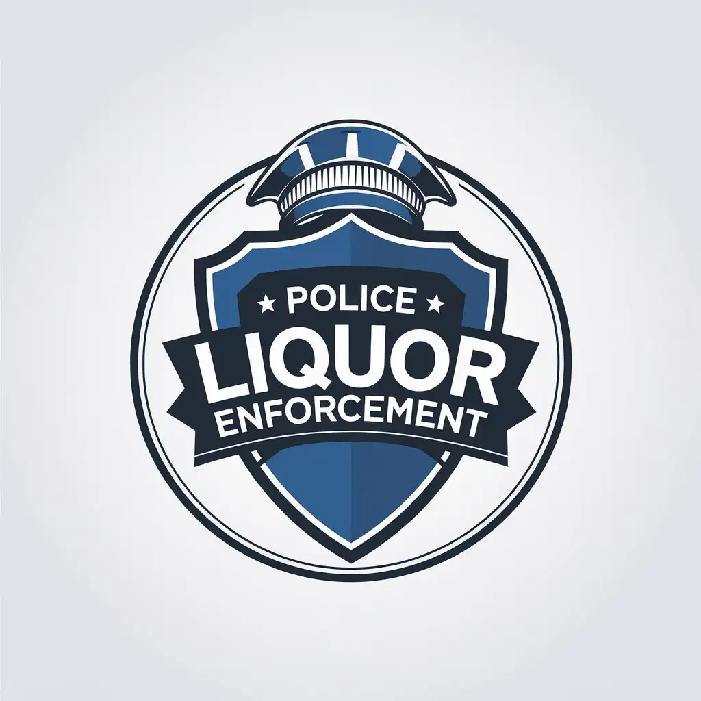 LOGO Design for Police Liquor Enforcement Minimalistic TextBased with Clear Background