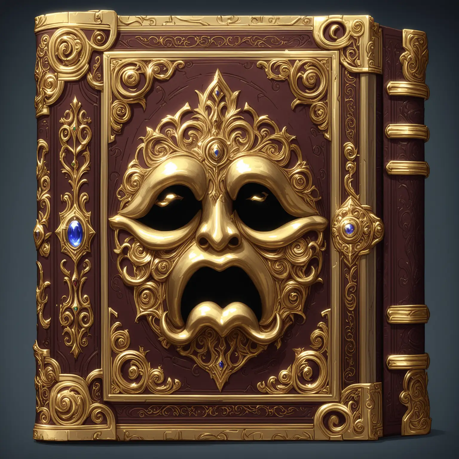 Ancient Grimoire with Speaking Mouth