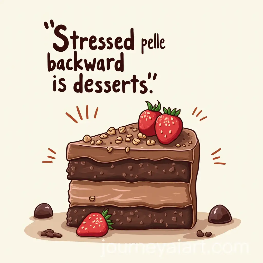 Cartoon-ChocolateThemed-Design-with-Inspirational-Dessert-Quote