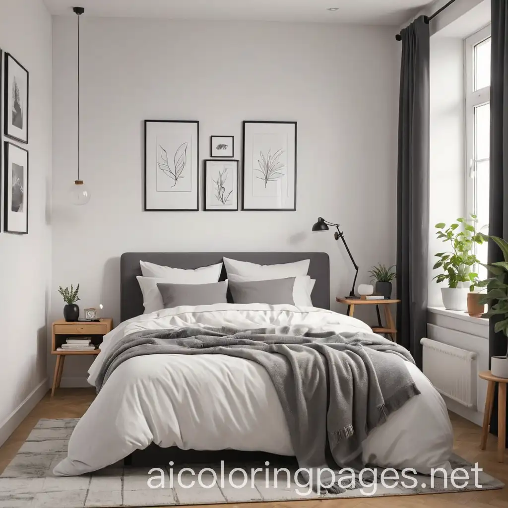 Cozy-Bedroom-Coloring-Page-with-Simplicity-and-Ample-White-Space