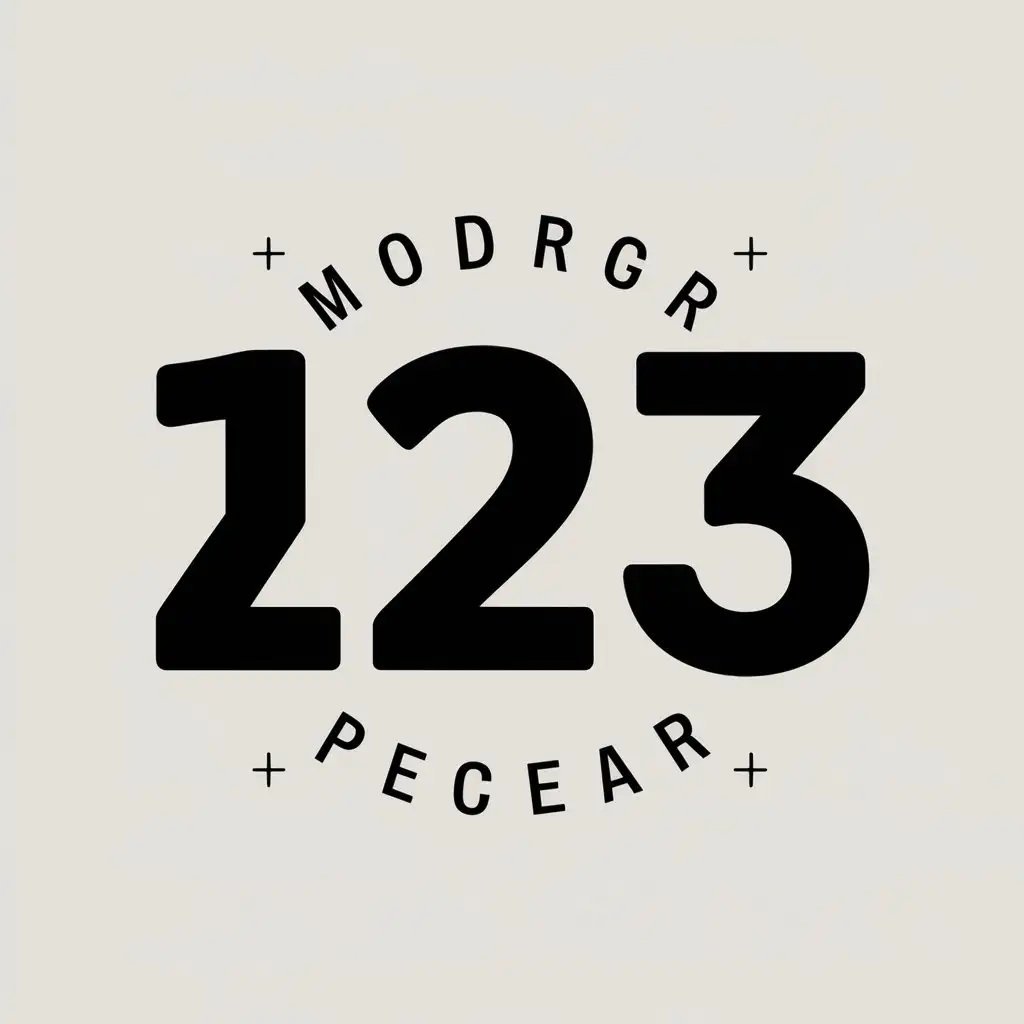 a vector logo design,with the text "123", main symbol:123,Moderate,clear background