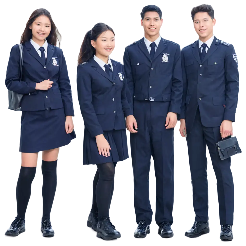 Group-of-Students-in-Uniform-HighQuality-PNG-Image-for-Versatile-Applications