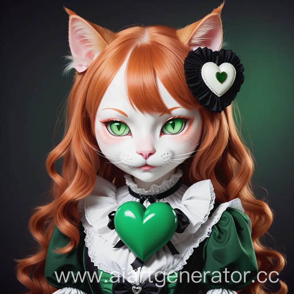 Gothic-Lolita-Ginger-Cat-Girl-with-Green-Eyes