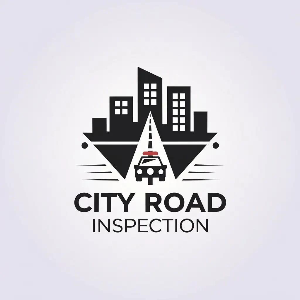 LOGO Design for City Road Inspection Minimalistic City Road Patrol Camera Theme