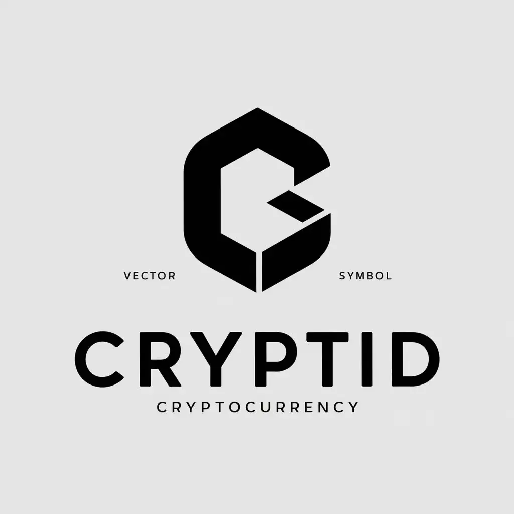 a vector logo design,with the text "Cryptid", main symbol:cryptocurrency,Moderate,be used in Finance industry,clear background