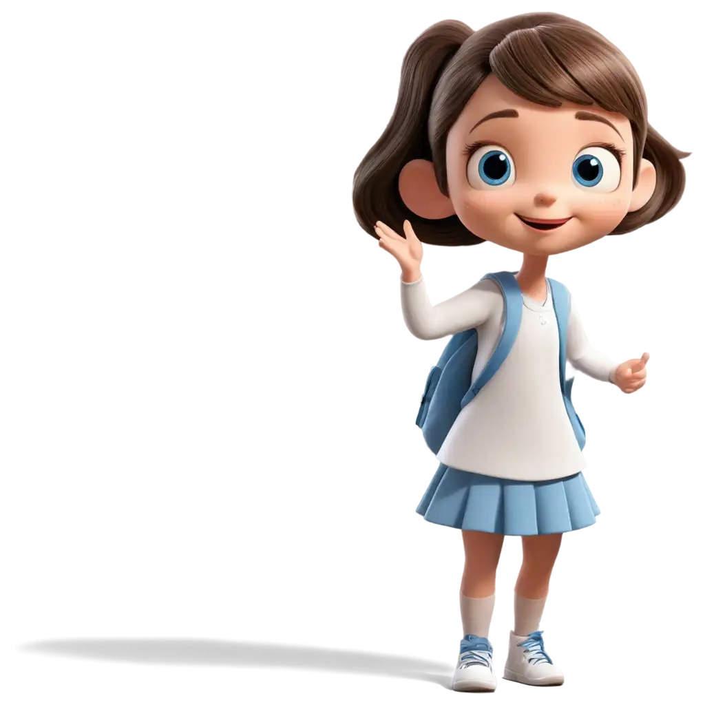 Adorable-Cartoon-Character-Girl-Delightful-PNG-Image-for-Versatile-Digital-Content