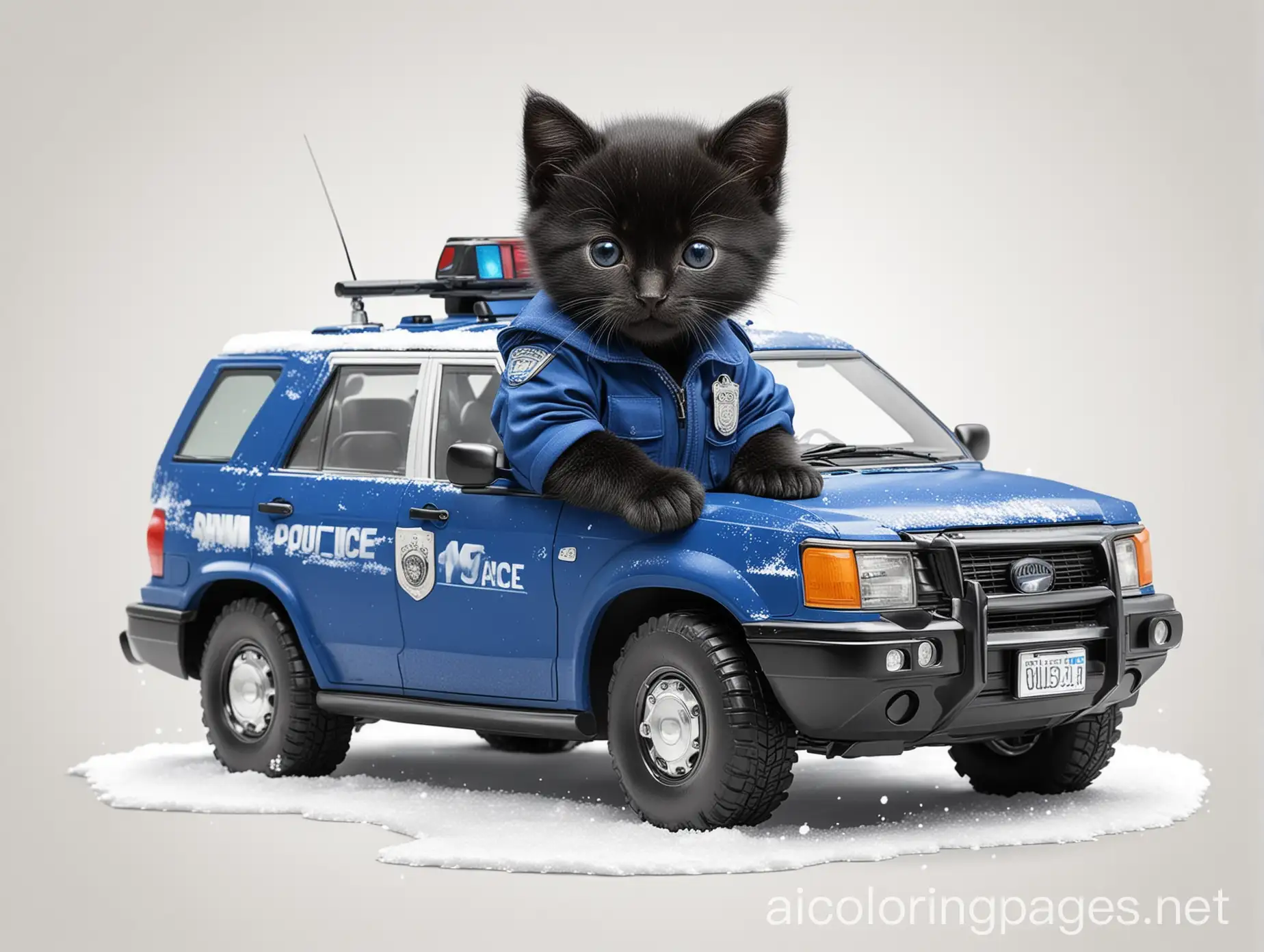 Black-Kitten-Police-Officer-Driving-Police-Cruiser-Coloring-Page