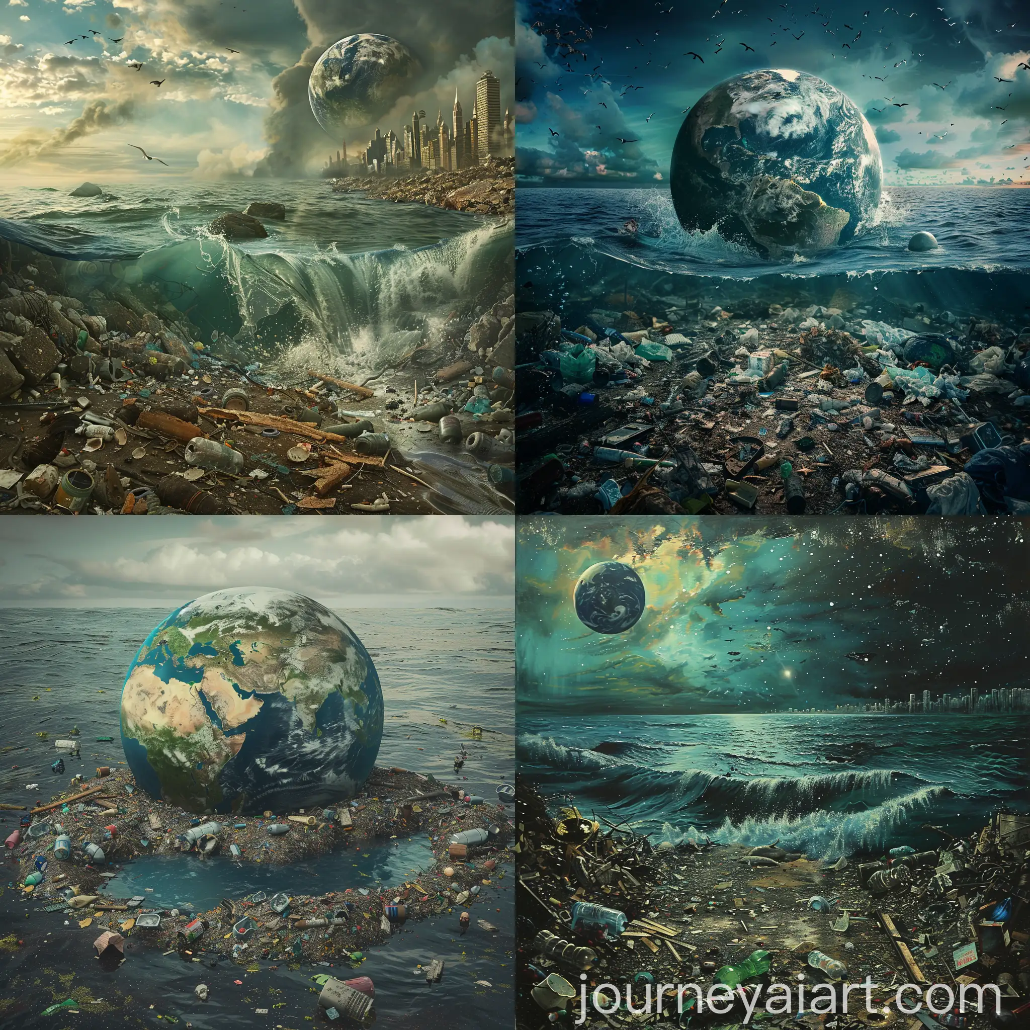 Environmental-Destruction-Earth-Polluted-by-Garbage-and-Contaminated-Seas