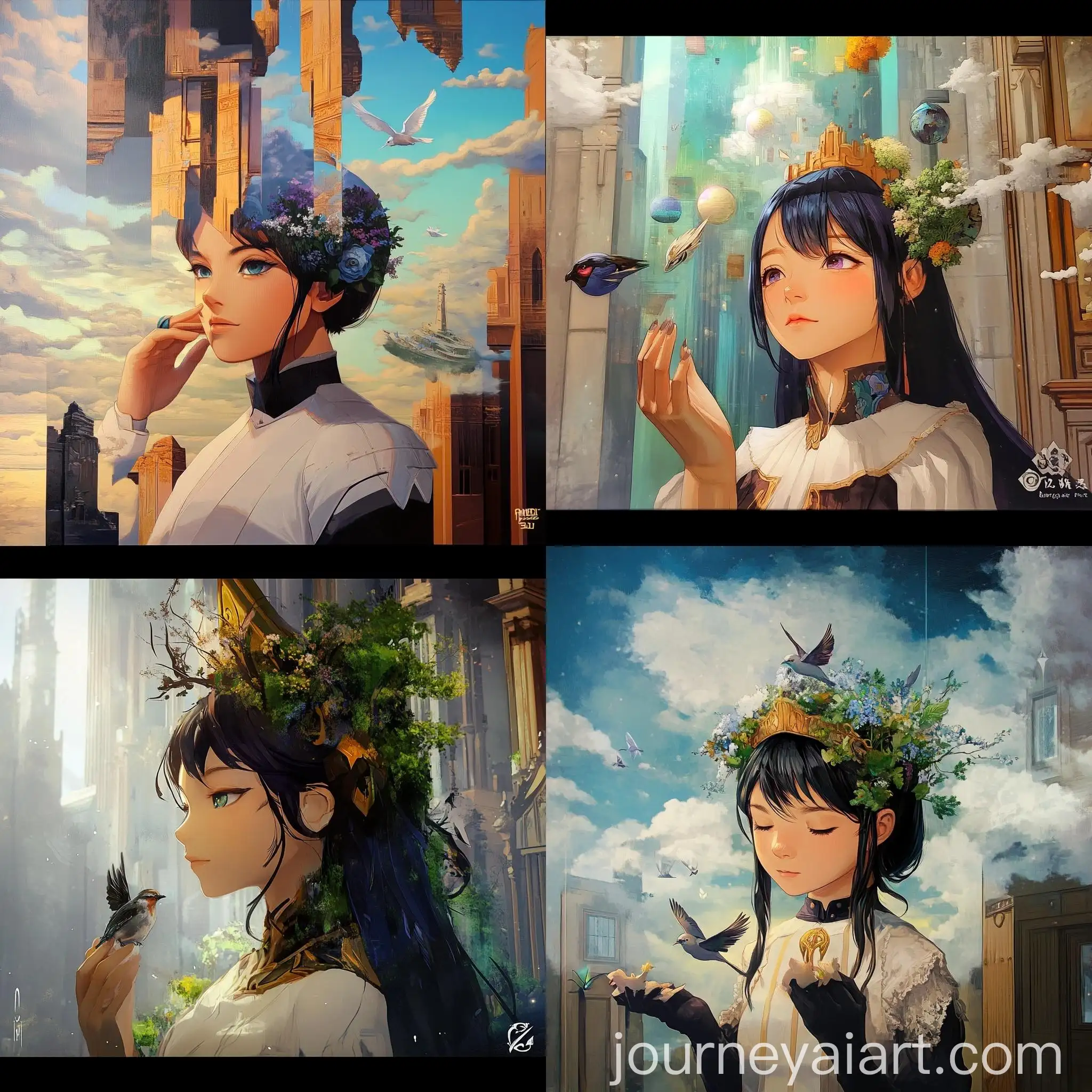 Woman-Enjoying-Serene-Sunset-on-Rocky-Beach