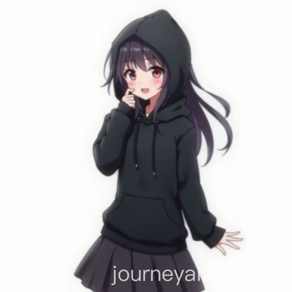 Anime-Girl-in-Black-Hoodie-and-Ashen-Skirt-with-Horror-Style-Background