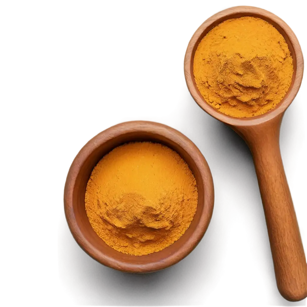 HighQuality-PNG-Image-of-Turmeric-with-Turmeric-Powder-in-a-Claypot