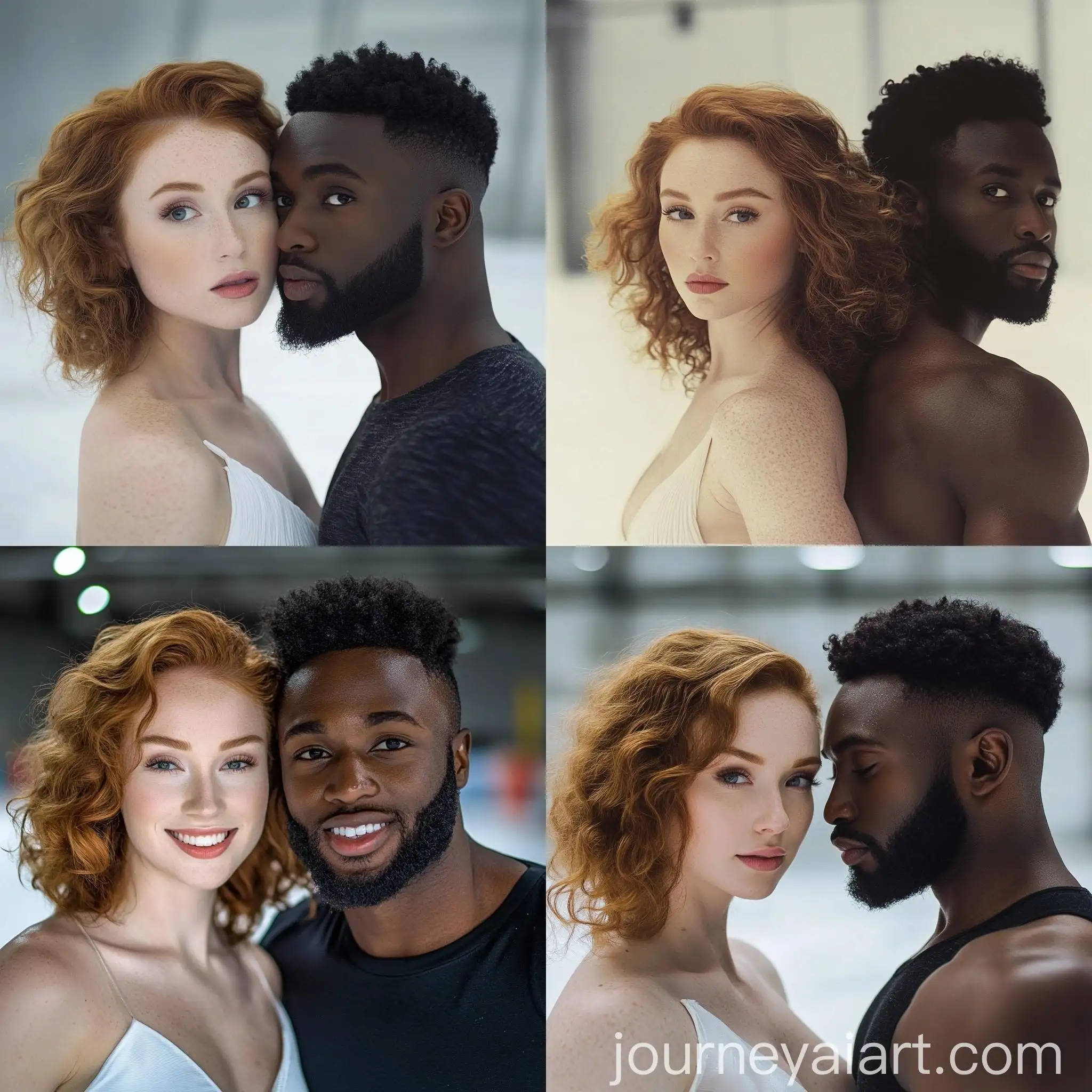 Ice-Skating-Competition-Elegant-Redhead-and-Stylish-Igbo-Man