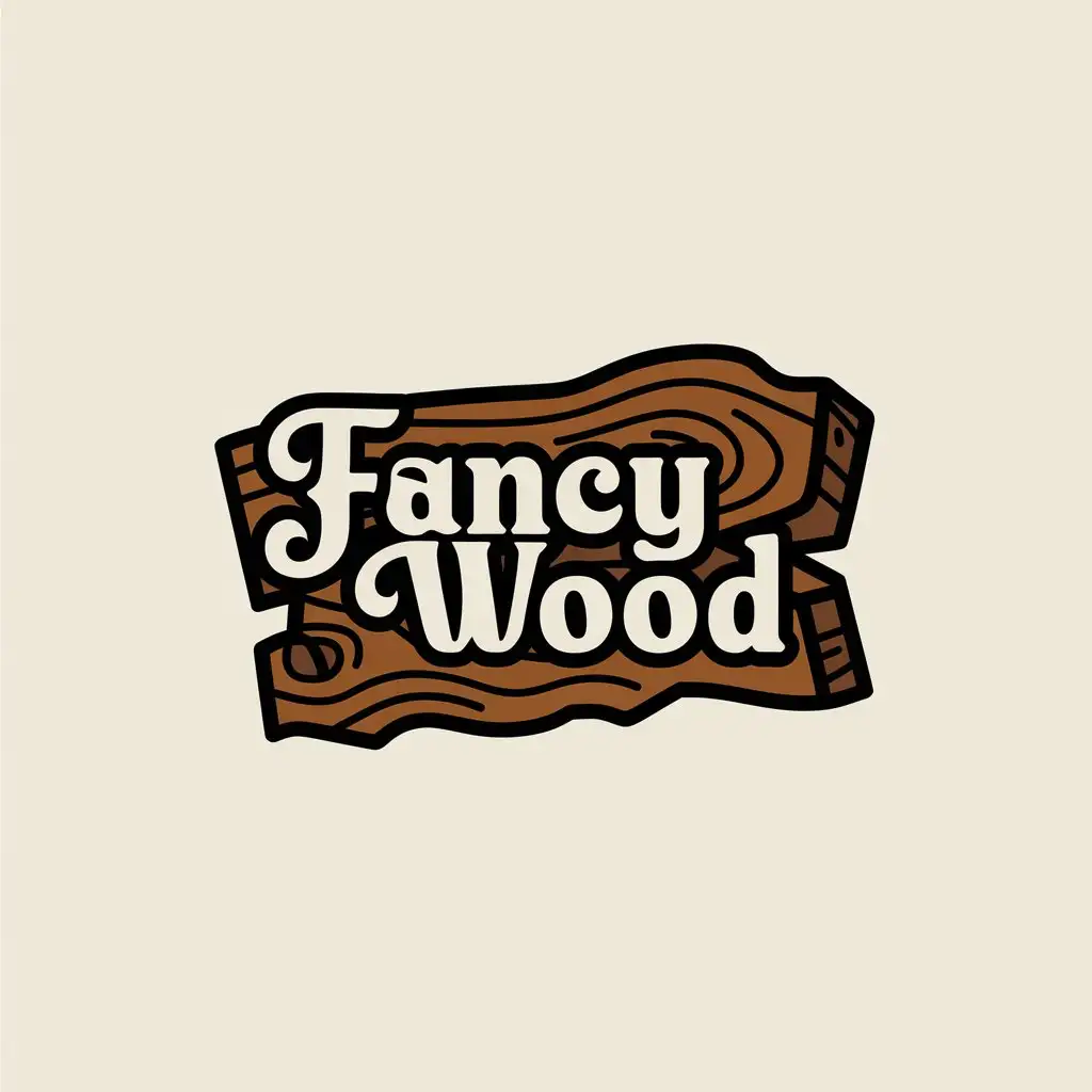 LOGO Design for Fancy Wood Vector Design with Wood Symbol and Clear Background