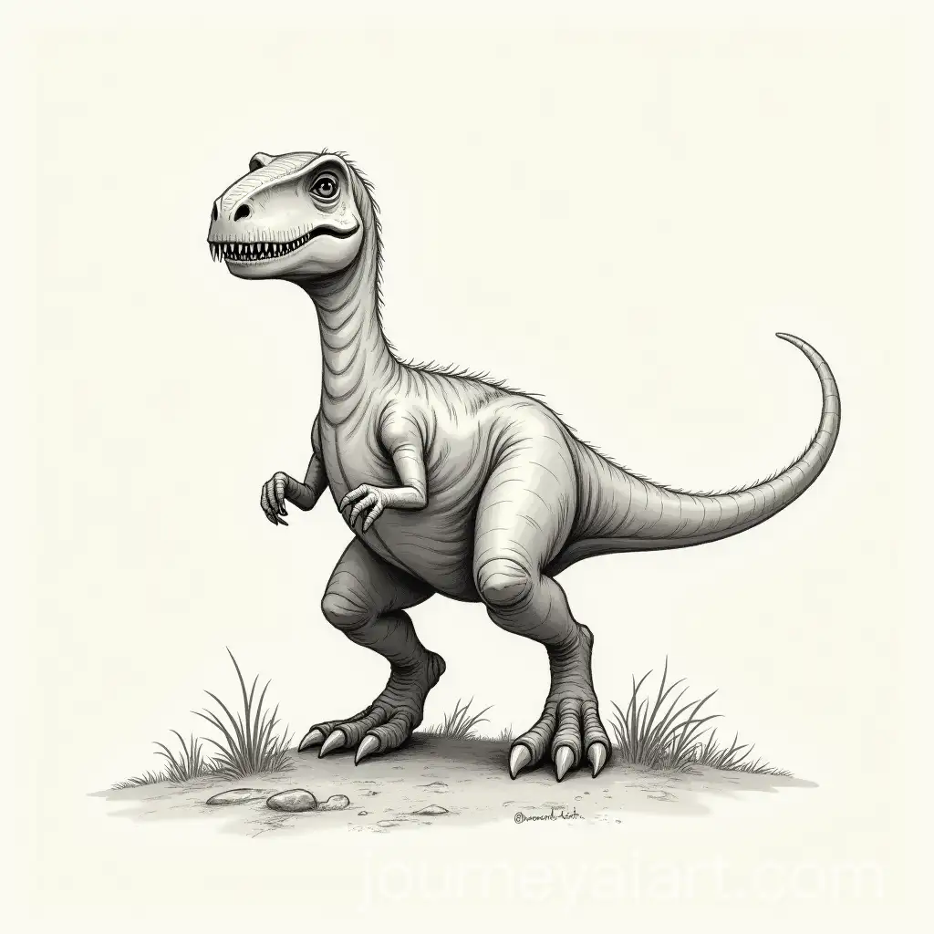 Dinosaur-Sketch-for-Artists-Featuring-Detailed-Line-Art