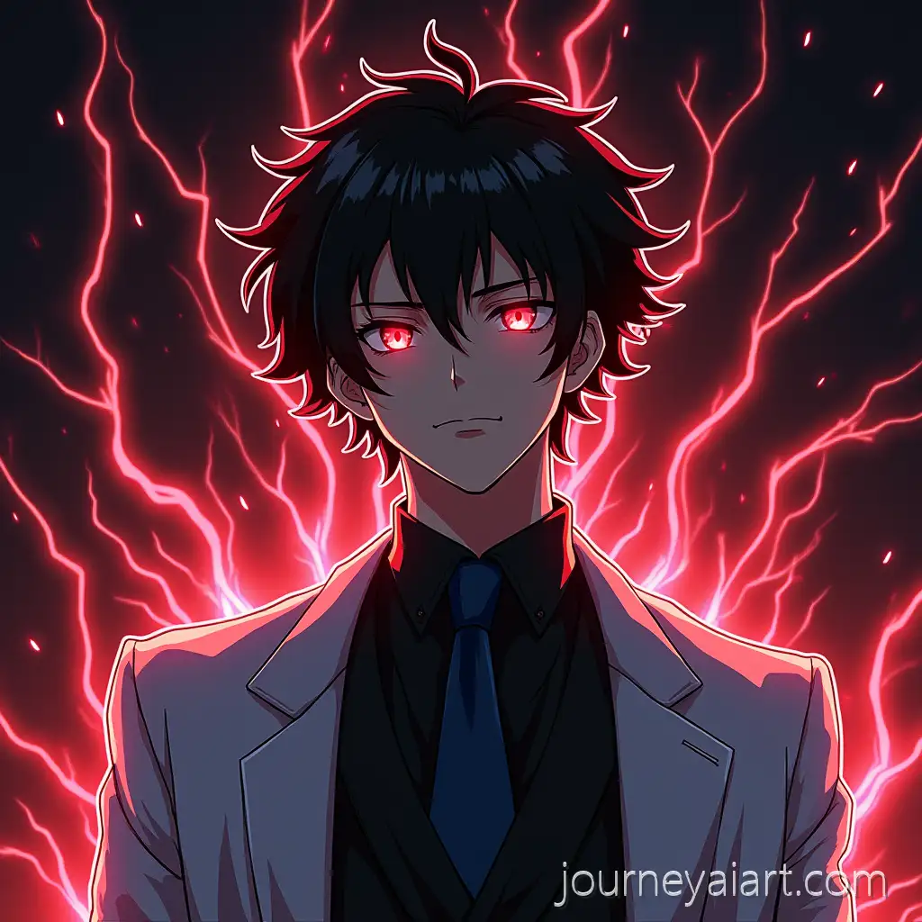 Satoru-Gojo-with-Lightning-Eyes-in-a-Cool-Posture