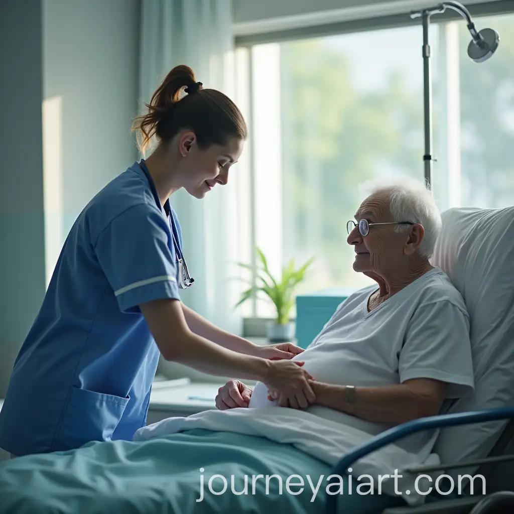 Nurse-Assisting-Elderly-Patient-in-Modern-Hospital-Room