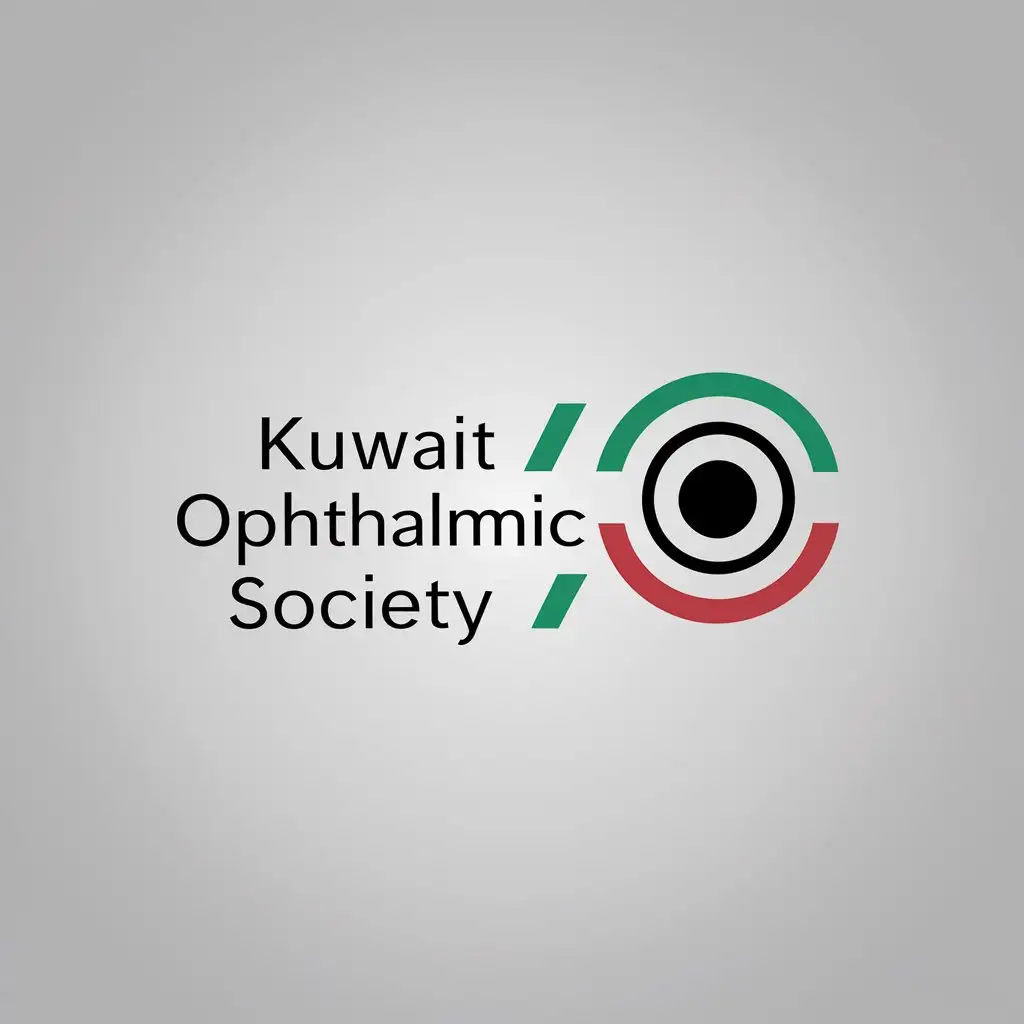 LOGO-Design-For-Kuwait-Ophthalmic-Society-Minimalistic-Green-Red-and-Black-Emblem-for-Healthcare-Industry