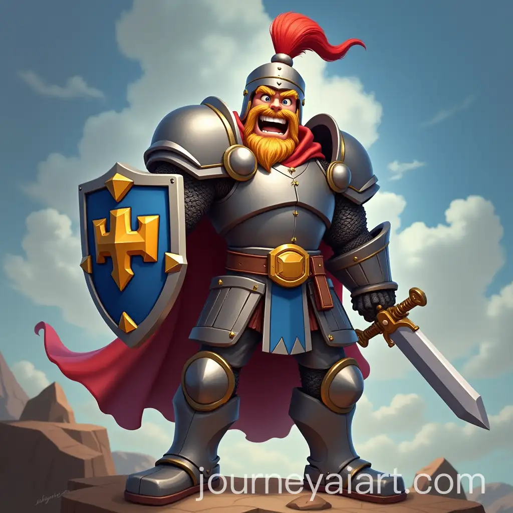 Dynamic-Knight-Character-from-Clash-Royale-in-Action