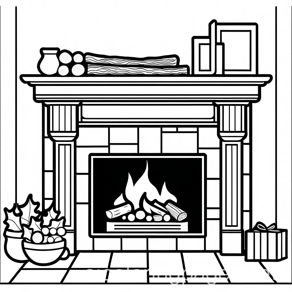 Cozy-Fireplace-with-Stockings-and-Firewood-Coloring-Page-for-Kids