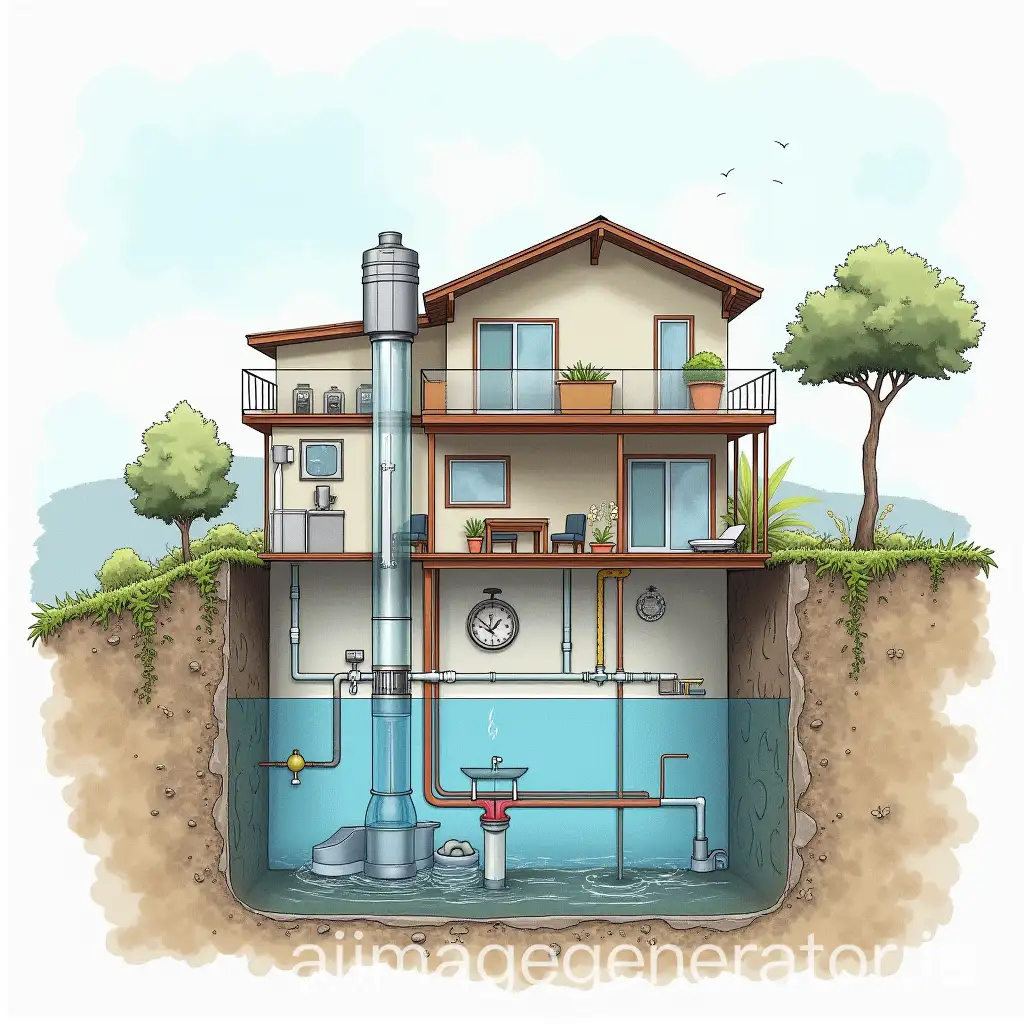 Underground-Water-Storage-and-Distribution-SystemWater-System-Design-with-Roof-Tank-and-Rainwater-Collection